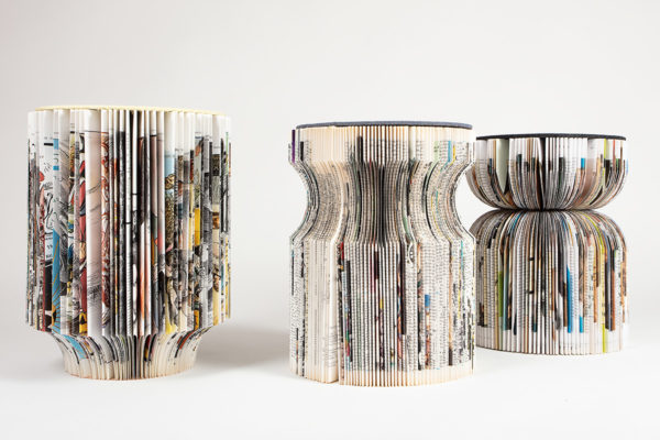 Les Cultivées, assises en papier, Upcycling de livres

@lesresilientes 
Emmaus / Design